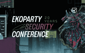 Flyer oficial de la Ekoparty Security Conference 2024