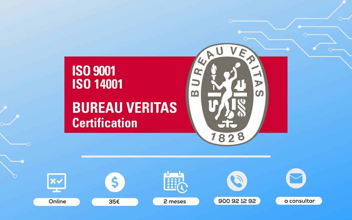 En la imagen se ve la oferta de Bureau Veritas , su precio, modalidad, duración y contacto. 