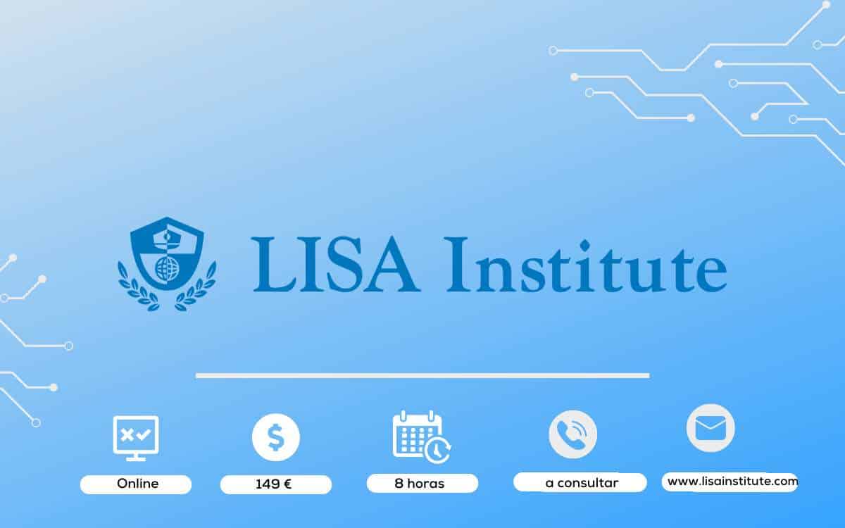 En la imagen se ve la oferta de Lisa Institute, su precio, modalidad, duración y contacto. 