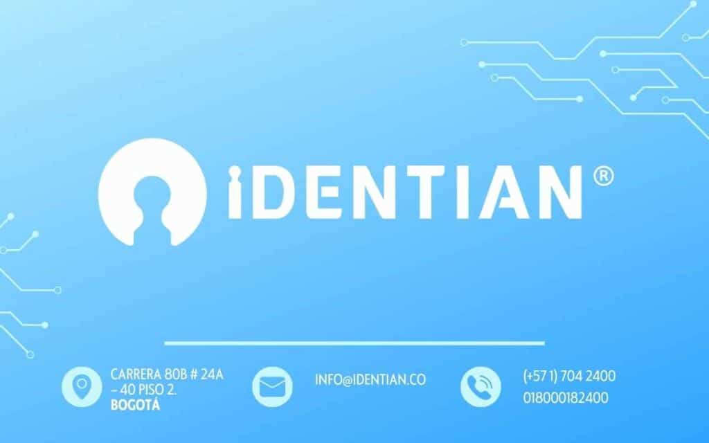 En la imagen se ve el logo de identian, una empresa de seguridad informática de colombia. 