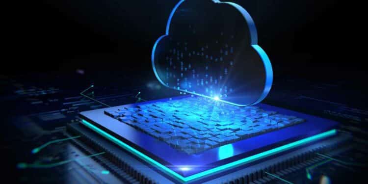 En la imagen se ve una ilustración de cloud computing, que es y para que sirve.