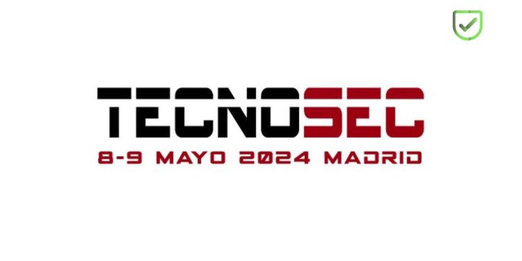 En la imagen se lee tecnosec 8 9 de mayo madrid 2024