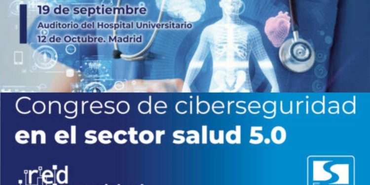 En la imagen se ve el flyer del congreso de ciberseguridad en el sector de salud 5.0