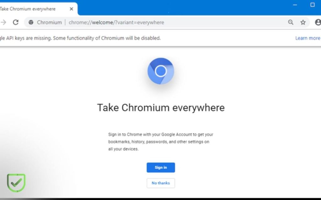 En la imagen se ve la imagen de chromium virus.