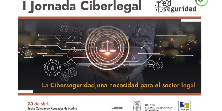 En la imagen se ve el flyer de la I jornada ciberlegal